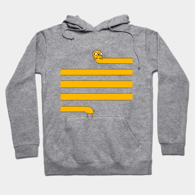 Jake the dog Stripe pattern Hoodie by LICENSEDLEGIT